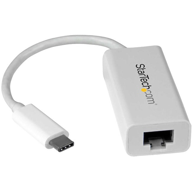 StarTech.com USB-C to Gigabit Ethernet Adapter - White - Thunderbolt 3 Port Compatible - USB Type C Network Adapter - US1GC30W