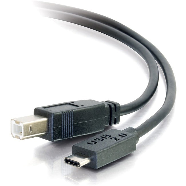 C2G 6ft USB C to USB B Cable - USB C to B Cable - USB 2.0 - 1A, 480Mbps - Black - M/M - 28859