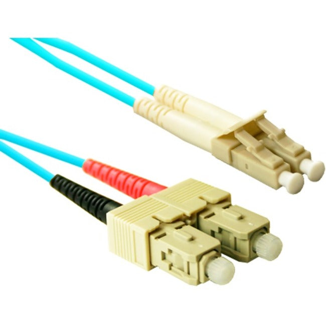 ENET 2M SC/LC Duplex Multimode 50/125 10Gb OM4 or Better Aqua Fiber Patch Cable 2 meter SC-LC Individually Tested - SCLC-OM4-2M-ENC
