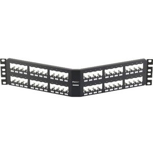 Panduit 48-Port Angled All Metal Patch Panel, 2 RU. - CPA48BLY