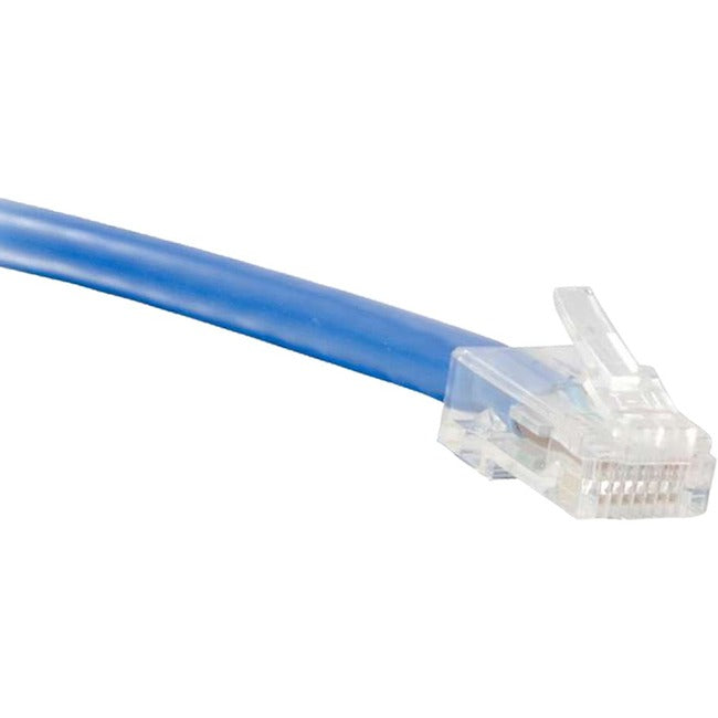 ENET Cat6 Blue 2 Foot Non-Booted (No Boot) (UTP) High-Quality Network Patch Cable RJ45 to RJ45 - 2Ft - C6-BL-NB-2-ENC