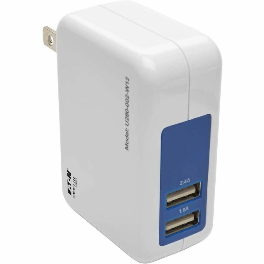Eaton Tripp Lite Series 2-Port USB Wall/Travel Charger, 5V 3.4A / 17W - U280-002-W12