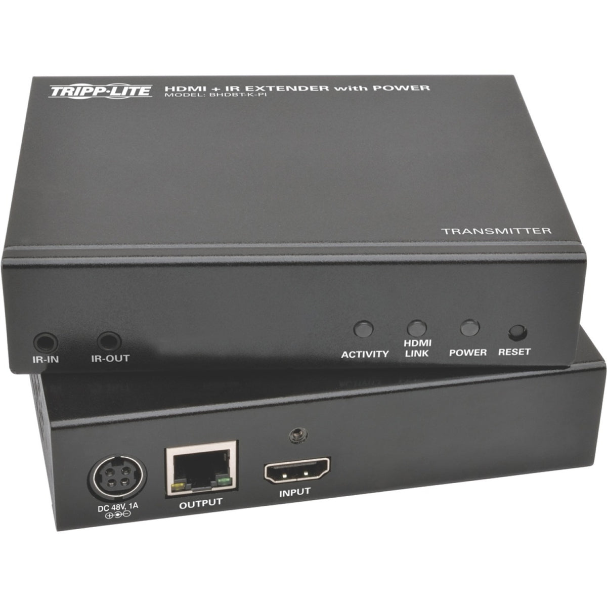 Tripp Lite by Eaton HDBaseT Class B (HDBaseT-Lite) HDMI over Cat5e/6/6a Extender Kit, Power & IR Control, 4K x 2K 30 Hz UHD / 1080p 60 Hz, Up to 230 ft. (70 m), TAA - BHDBT-K-PI