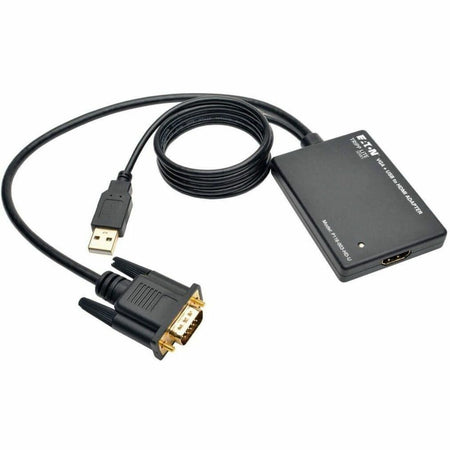 Tripp Lite by Eaton VGA to HDMI Active Adapter Cable with Audio and USB Power (M/F) 1080p 6 in. (15.2 cm) - P116-003-HD-U