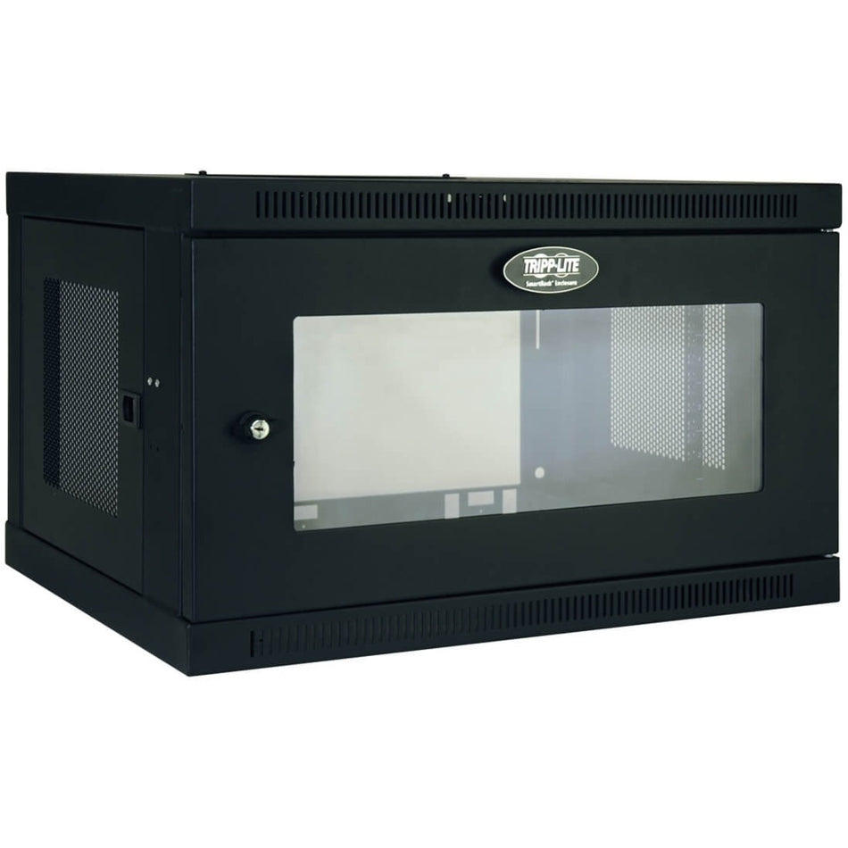 Tripp Lite by Eaton SmartRack 6U Low-Profile Switch-Depth Wall-Mount Mini Rack Enclosure with Clear Acrylic Window - SRW6UG