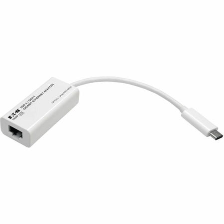 Eaton Tripp Lite Series USB-C to Gigabit Network Adapter, Thunderbolt 3 Compatibility - White - U436-06N-GBW