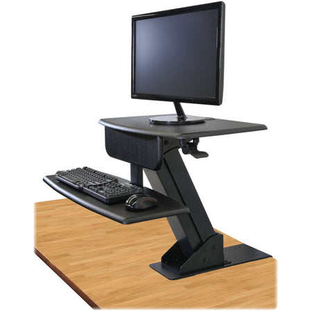 Kantek Desk Clamp On Sit To Stand Workstation Black - STS800