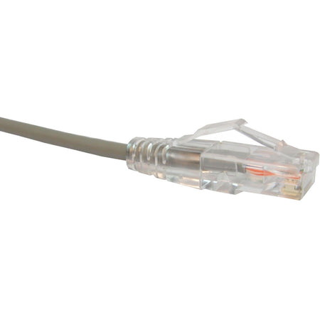 Unirise Clearfit Slim Cat6 Patch Cable, Snagless, Gray, 1ft - CS6-01F-GRY