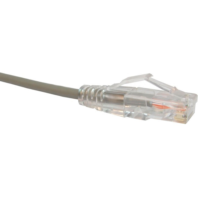 Unirise Clearfit Slim Cat6 Patch Cable, Snagless, Gray, 6ft - CS6-06F-GRY