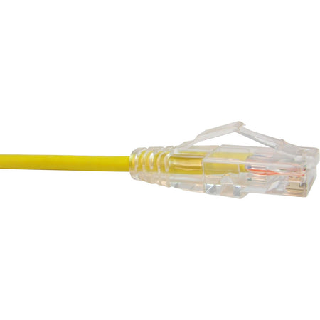 Unirise Clearfit Slim Cat6 Patch Cable, Snagless, Yellow, 1ft - CS6-01F-YLW