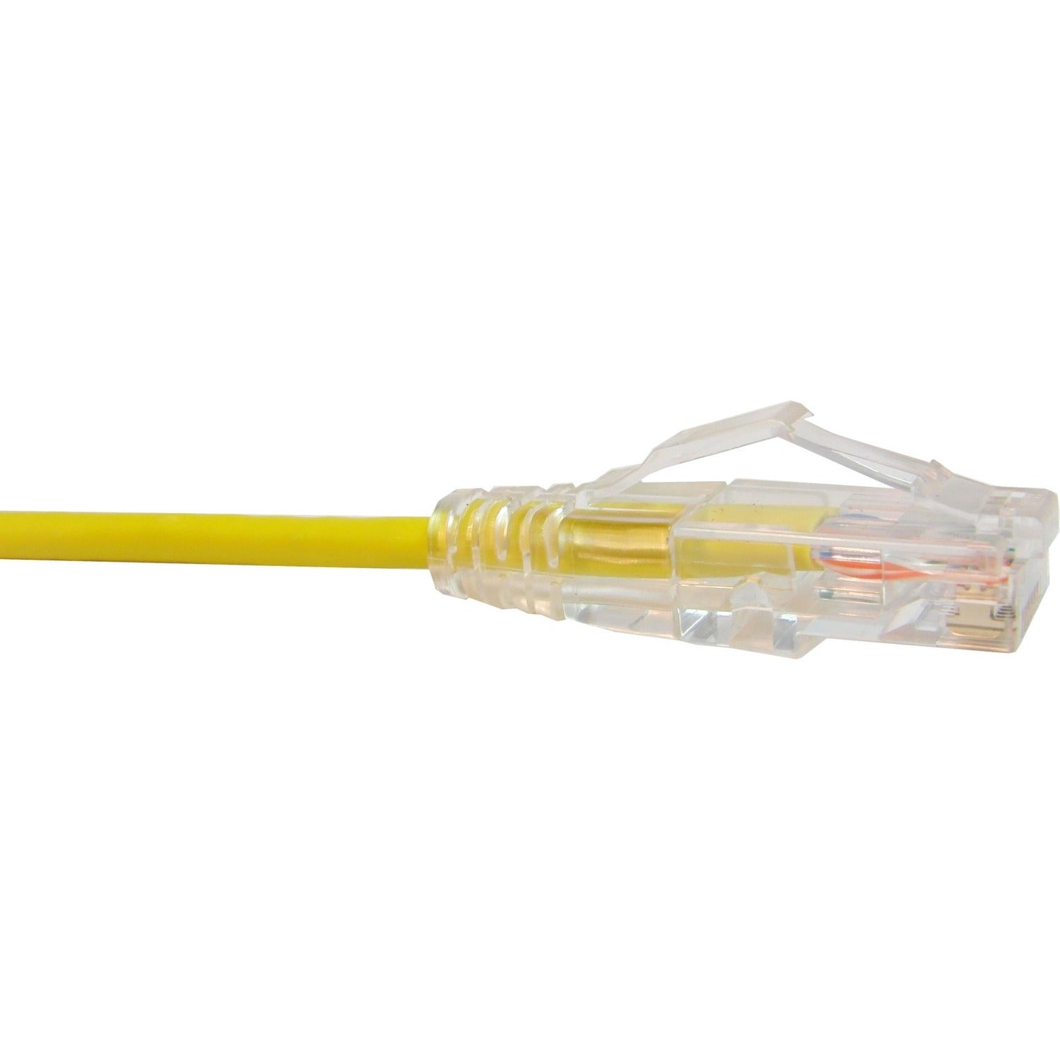 Unirise Clearfit Slim Cat6 Patch Cable, Snagless, Yellow, 3ft - CS6-03F-YLW