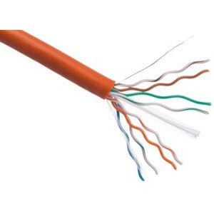 Axiom CAT6 23AWG 4-Pair Solid Conductor 550MHz Bulk Cable Spool 1000FT (Orange) - C6BCS-O1000-AX