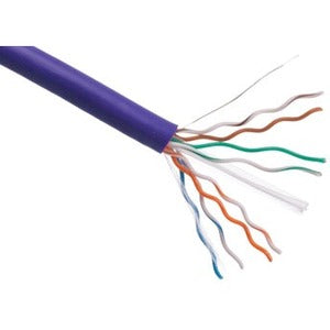 Axiom CAT6 23AWG 4-Pair Solid Conductor 550MHz Bulk Cable Spool 1000FT (Purple) - C6BCS-P1000-AX