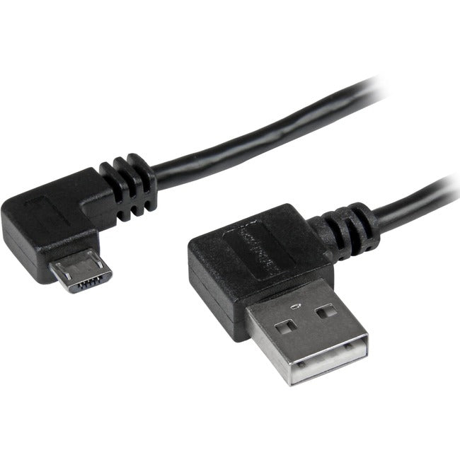 StarTech.com 2m 6 ft Micro-USB Cable with Right-Angled Connectors - M/M - USB A to Micro B Cable - USB2AUB2RA2M