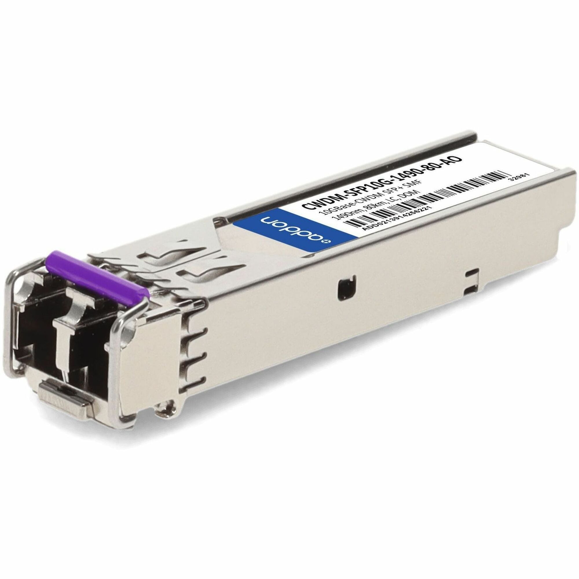 AddOn Cisco&reg; CWDM-SFP10G-1490-80 Compatible TAA 10GBase-CWDM SFP+ Transceiver (SMF, 1490nm, 80km, LC, DOM) - CWDM-SFP10G-1490-80-AO