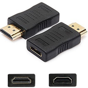 HDMI 1.1 Male to HDMI 1.1 Female Black Adapter For Resolution Up to 1920x1200 (WUXGA) - HDMI2HDMIFADPT