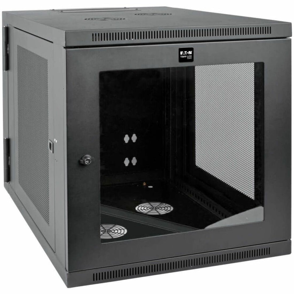 Tripp Lite by Eaton SmartRack 12U Server-Depth Wall-Mount Small Rack Enclosure Clear Acrylic Window Hinged Back - SRW12US33G