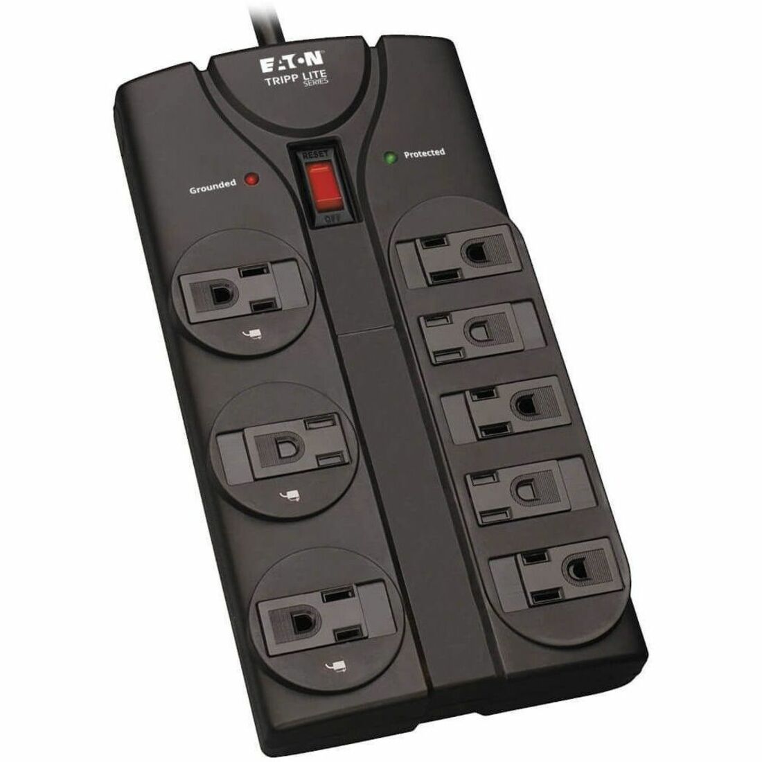 Tripp Lite by Eaton Protect It! 8-Outlet Surge Protector 8 ft. (2.43 m) Cord 1440 Joules Black Housing - TLP808B