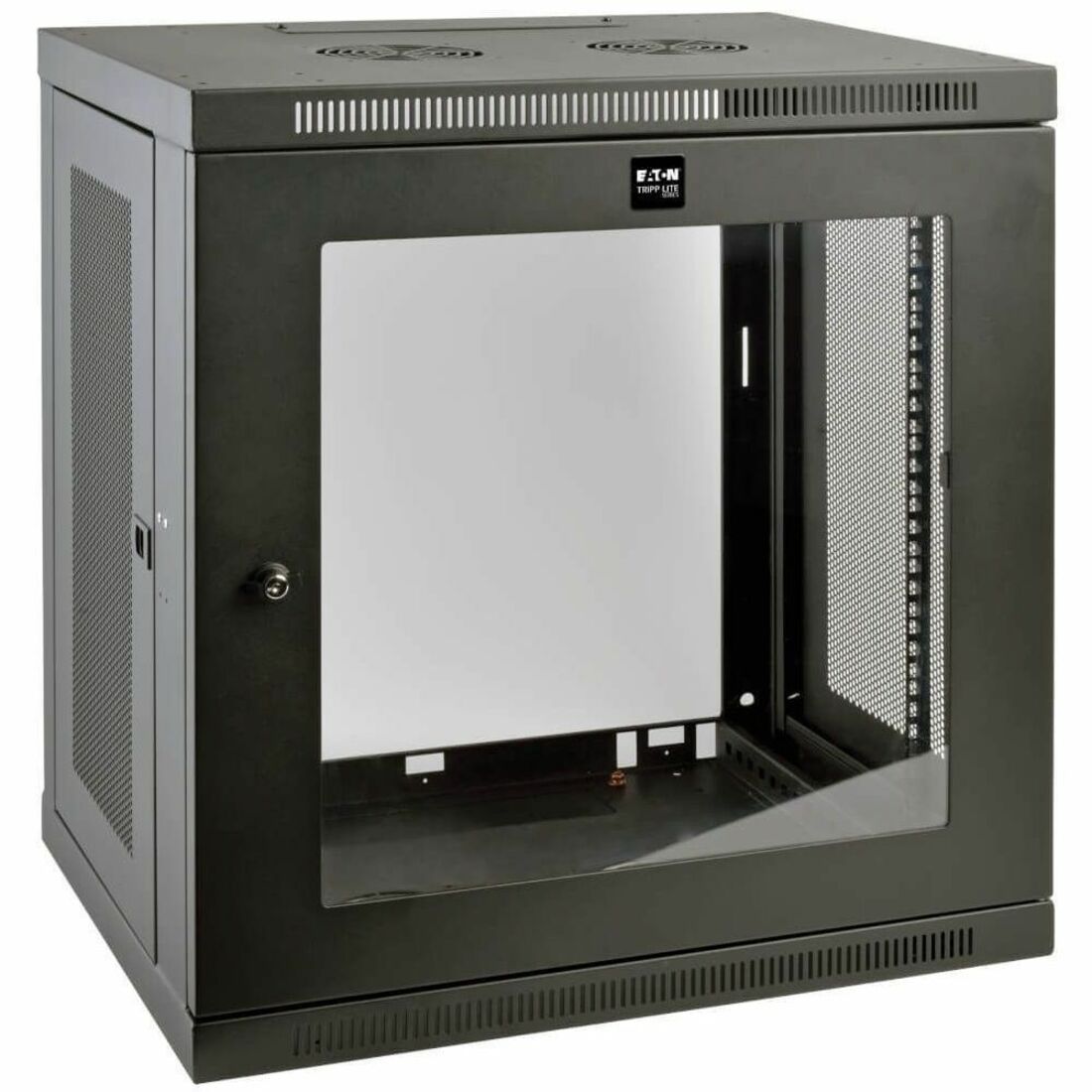 Eaton Tripp Lite Series SmartRack 12U Low-Profile Switch-Depth Wall-Mount Small Rack Enclosure, Clear Acrylic Window - SRW12UG