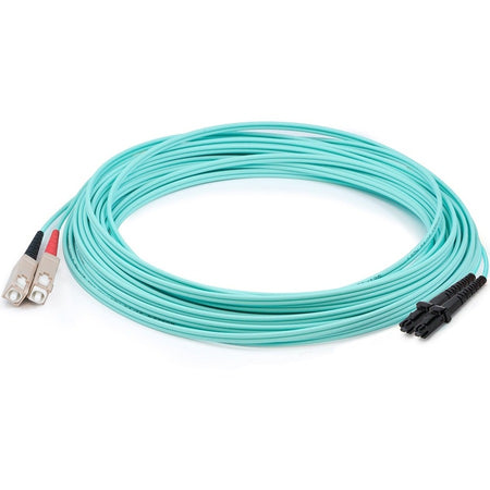 AddOn 20m MT-RJ (Male) to SC (Male) Aqua OM3 Duplex Fiber OFNR (Riser-Rated) Patch Cable - ADD-SC-MTRJ-20M5OM3