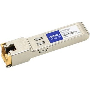 AddOn Cisco SFP-CU-RJ45 Compatible TAA Compliant 10/100/1000Base-TX SFP Transceiver (Copper, 100m, RJ-45) - SFP-CU-RJ45-AO