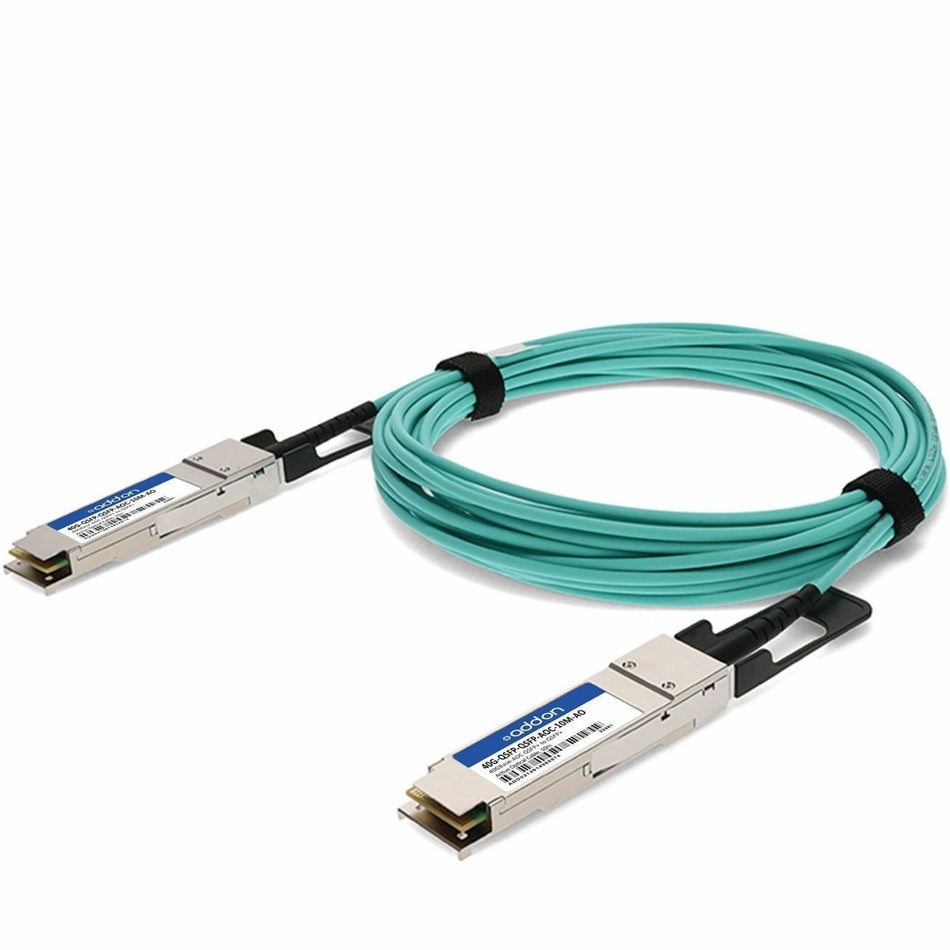 AddOn Brocade&reg; (Formerly) Compatible TAA Compliant 40GBase-AOC QSFP+ to QSFP+ Active Optical Cable (850nm, MMF, 10m) - 40G-QSFPQSFPAOC10MAO