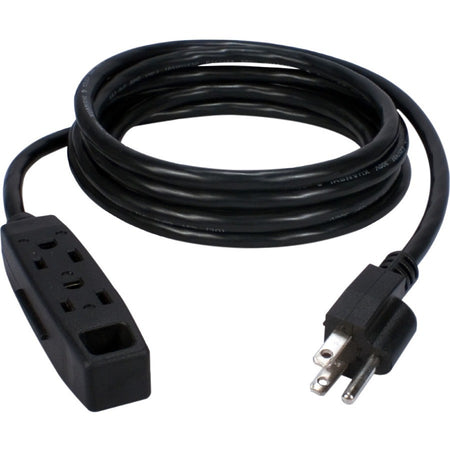 QVS 2-Pack 3-Outlet 3-Prong 10ft Power Extension Cord - PC3PX-10-2PK