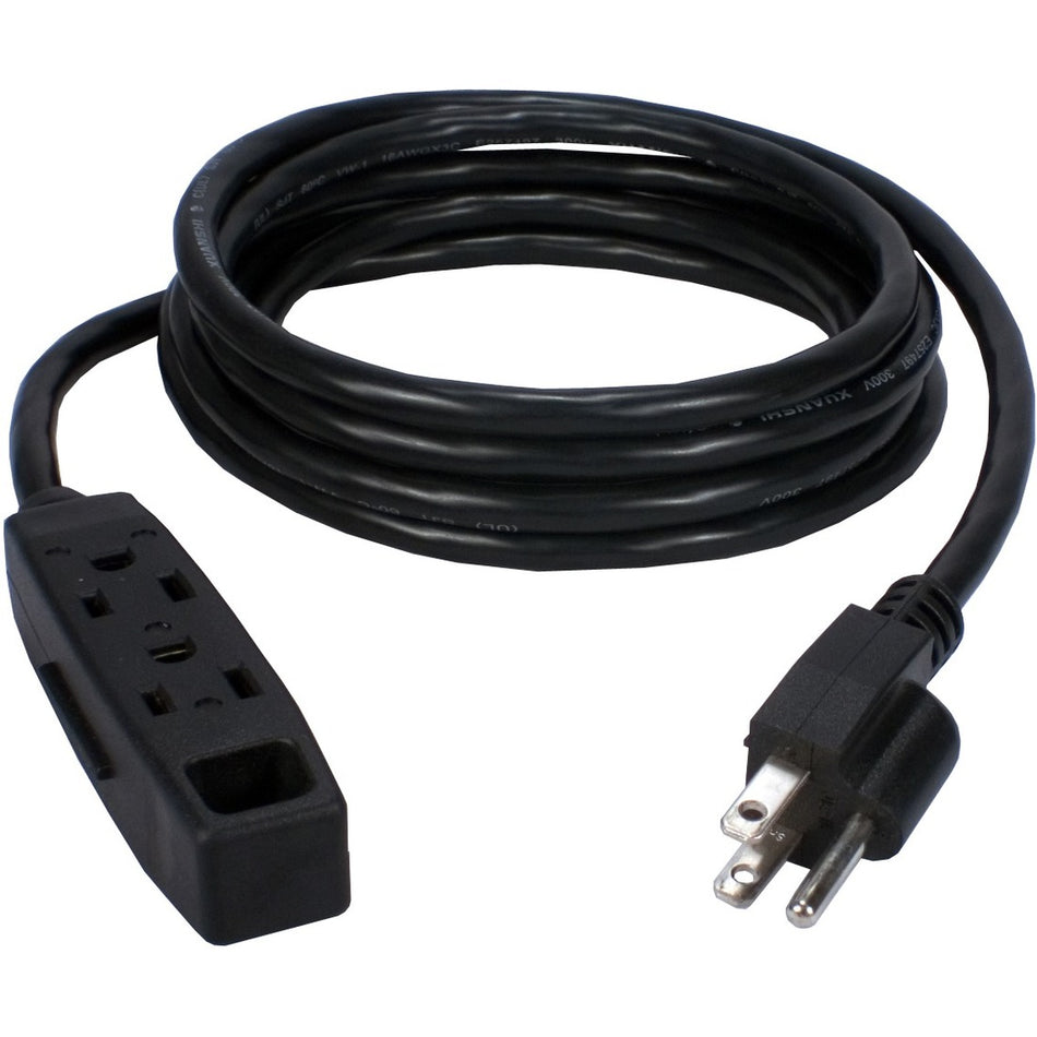 QVS 2-Pack 3-Outlet 3-Prong 25ft Power Extension Cord - PC3PX-25-2PK