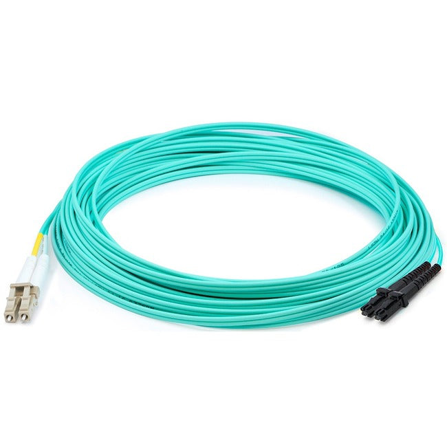 AddOn 2m LC (Male) to MT-RJ (Male) Aqua OM3 Duplex Fiber OFNR (Riser-Rated) Patch Cable - ADD-LC-MTRJ-2M5OM3