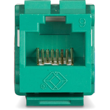 Black Box Green Unshielded CAT6 Keystone Jack, 110 Punchdown, TAA - FMT634-R3