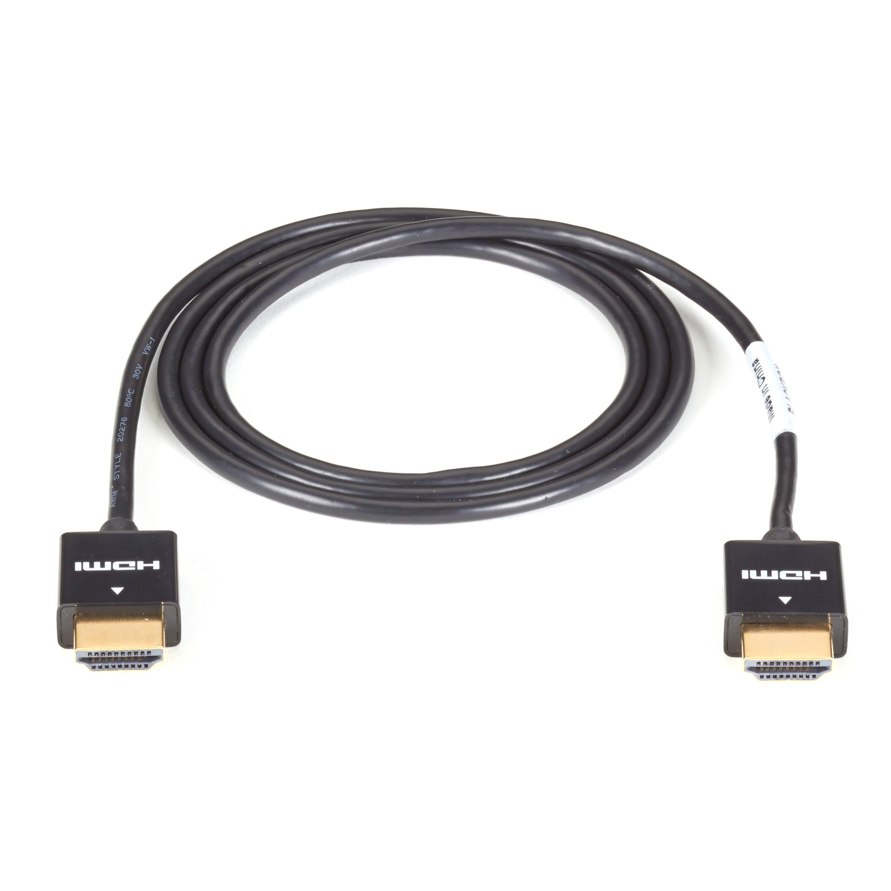 Black Box Slim-Line High-Speed HDMI Cable - 3-m (9.8-ft.) - VCS-HDMI-003M