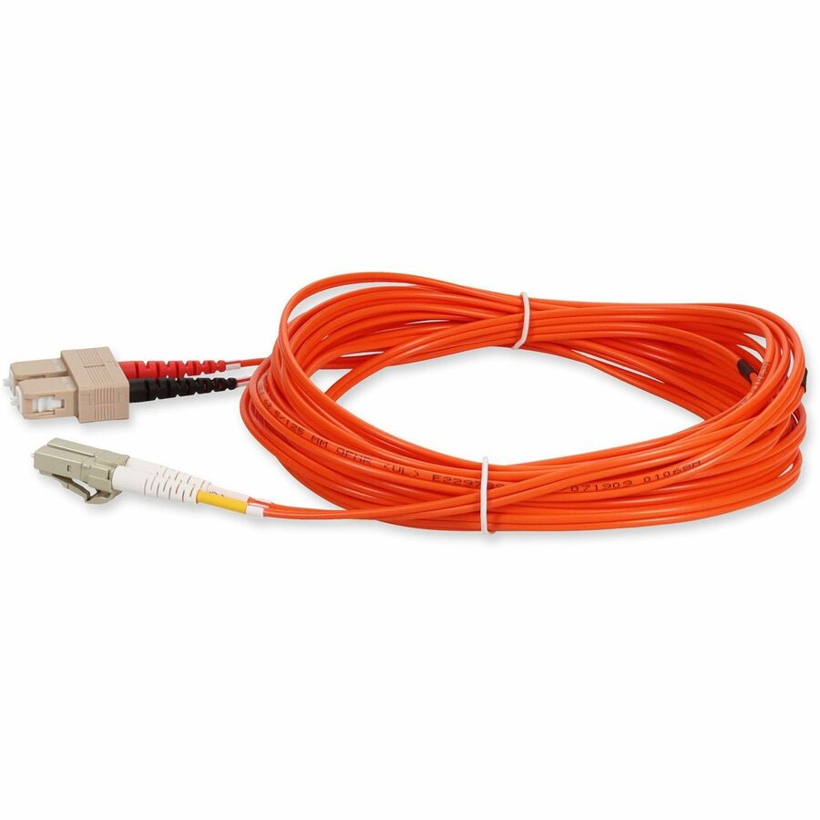 AddOn 5m HP 221691-B22 Compatible LC (Male) to SC (Male) Orange OM1 Duplex Fiber OFNR (Riser-Rated) Patch Cable - 221691-B22-AO