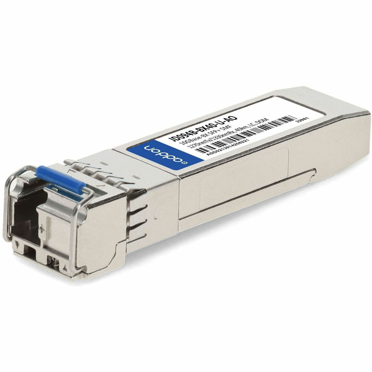 AddOn HP&reg; JD094B Compatible TAA 10GBase-BX SFP+ Transceiver (SMF, 1270nmTx/1330nmRx, 40km, LC, DOM) - JD094B-BX40-U-AO