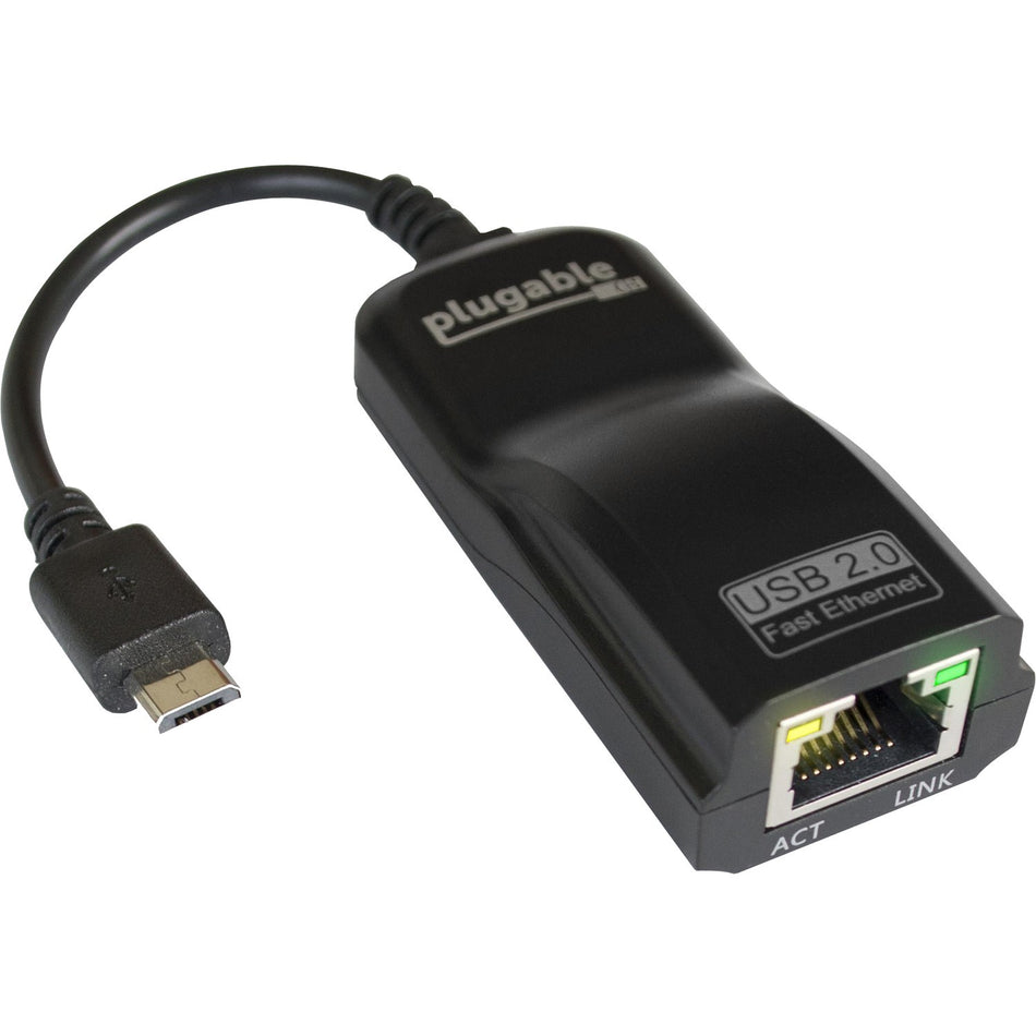 Plugable USB 2.0 OTG Micro-B to 100Mbps Fast Ethernet Adapter - USB2-OTGE100