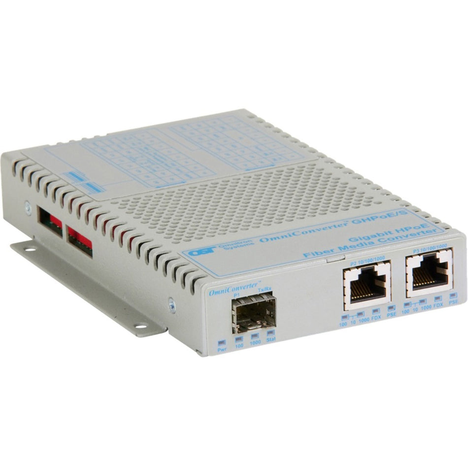 Omnitron Systems GHPoE/S Transceiver/Media Converter - 9519-0-21Z