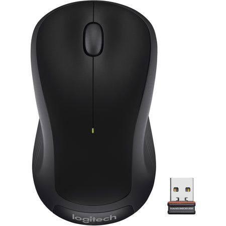 Logitech M310 Wireless Mouse, 2.4 GHz with USB Nano Receiver, 1000 DPI Optical Tracking, Ambidextrous, Black - 910-004277