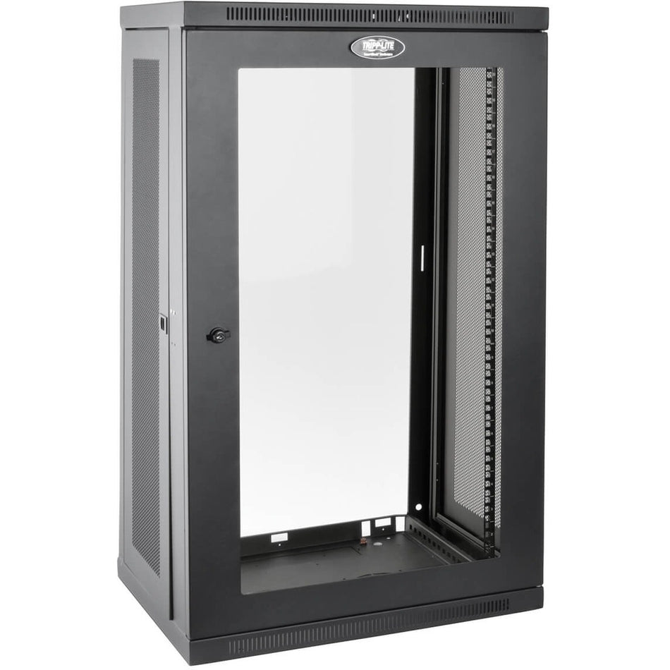 Tripp Lite by Eaton SmartRack 21U Low-Profile Switch-Depth Wall-Mount Half-Height Rack Enclosure, Clear Acrylic Window - SRW21UG