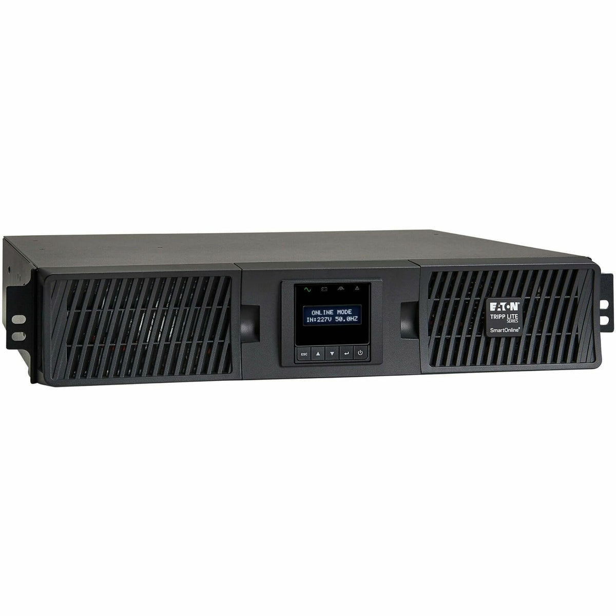 Eaton Tripp Lite Series SmartOnline 3000VA 2700W 208/230V Double-Conversion UPS - 10 Outlets, Extended Run, Network Card Option, LCD, USB, DB9, 2U Rack/Tower - SUINT3000LCD2U