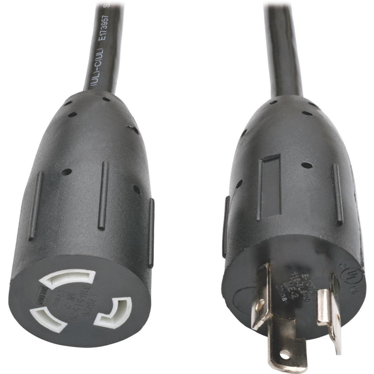 Tripp Lite by Eaton Power Extension Cord NEMA L5-20P to NEMA L5-20R- Heavy-Duty 20A 125V 12 AWG 6 ft. (1.83 m) Black Locking Connectors - P046-006-LL