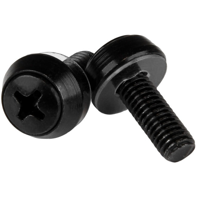 StarTech.com M6 x 12mm - Screws - 50 Pack, Black - M6 Mounting Screws for Server Rack & Cabinet - CABSCREWSM6B