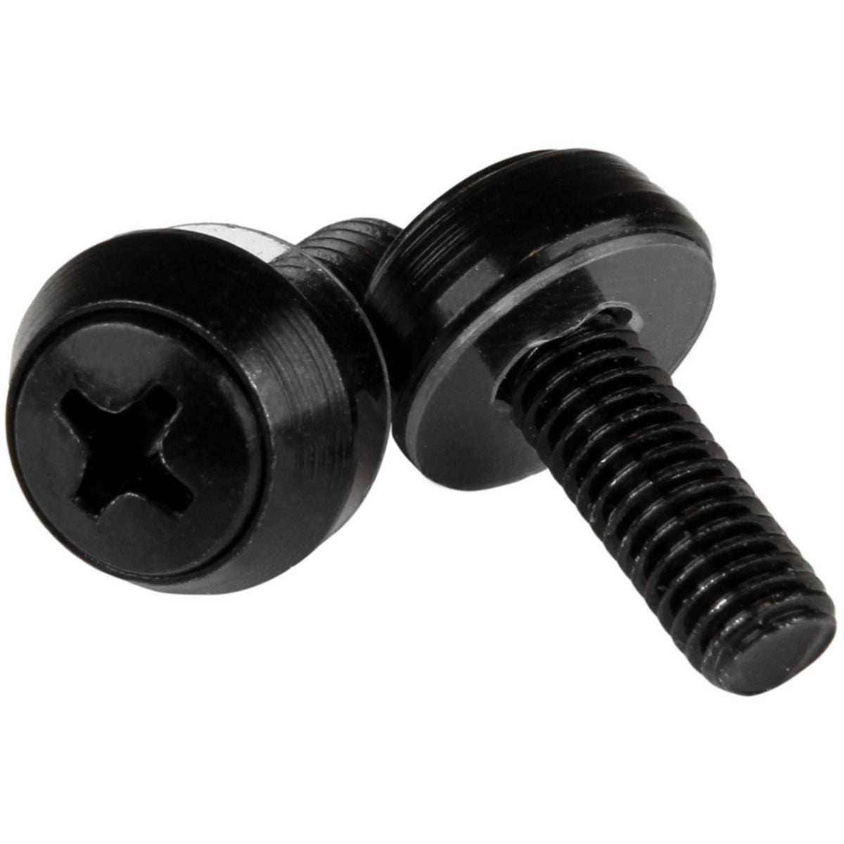 StarTech.com M6 x 12mm - Screws - 100 Pack, Black - M6 Mounting Screws for Server Rack & Cabinet - CABSCRWSM62B