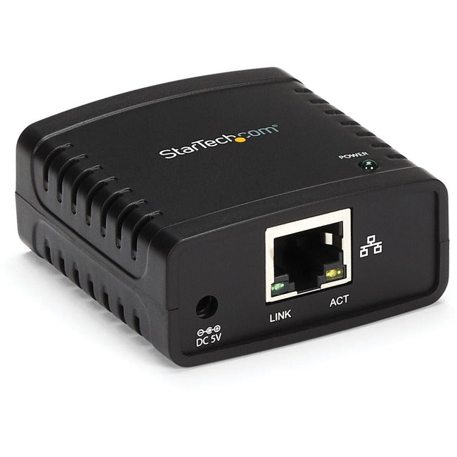 StarTech.com 10/100Mbps Ethernet to USB 2.0 Network LPR Print Server - USB Print Server with 10Base-T/100Base-TX Auto-sensing - PM1115U2