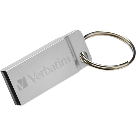 Verbatim 32GB Metal Executive USB Flash Drive - Silver - 98749