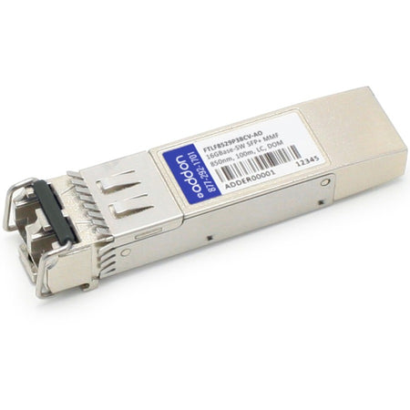 AddOn Finisar FTLF8529P3BCV Compatible TAA Compliant 16GBase-SW Fibre Channel SFP+ Transceiver (MMF, 850nm, 100m, LC, DOM) - FTLF8529P3BCV-AO