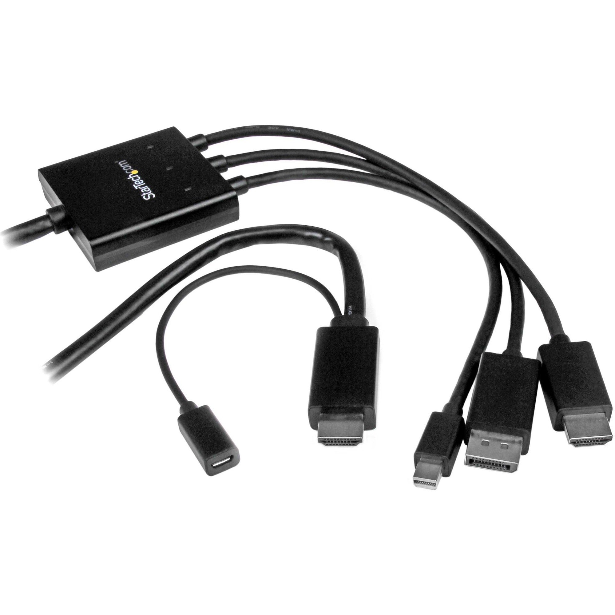 StarTech.com 2m 6 ft HDMI, DisplayPort or Mini DisplayPort to HDMI Converter Cable - HDMI, DP or Mini DP to HDMI Adapter - DPMDPHD2HD