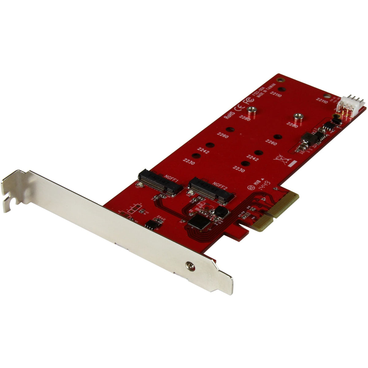 StarTech.com 2x M.2 SATA SSD Controller Card - PCIe - PCI Express M.2 SATA III Controller - NGFF Card Adapter - PEX2M2