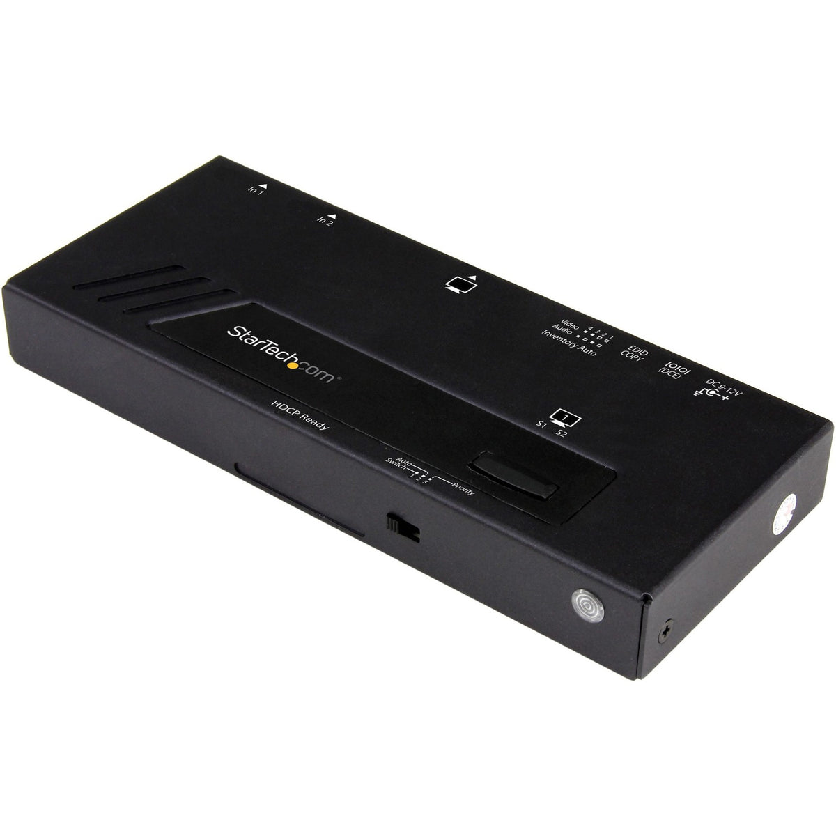 StarTech.com 2-Port HDMI Automatic Video Switch - 4K 2x1 HDMI Switch with Fast Switching, Auto-Sensing and Serial Control - VS221HD4KA