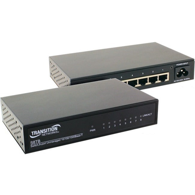 Transition Networks Unmanaged Switch - S8TB-NA