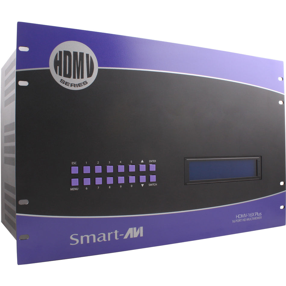 SmartAVI 16-Port HDMI, USB Real-Time Multiviewer and KVM Switch - SM-HDMV16X-PLUS