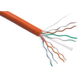 Axiom CAT6 23AWG 4-Pair Solid 550MHz Plenum Bulk Cable Spool 1000FT (Orange) - C6BCS-O1000P-AX
